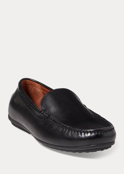 Mocasines Polo Ralph Lauren Hombre Negros - Redden Leather Venetian - DWYVL1568